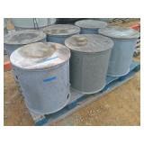 6 Underground Utility Barrels with Caps