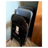 12 Metal Folding Chairs & 2 Folding Tables