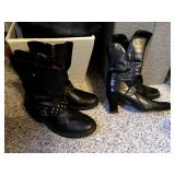 2 Pairs Woman Harley Davidson Boots, Sz 10