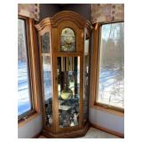 Corner Grandfather Clock Curio