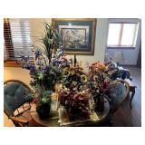 7 Asst. Vases w/ Flowers