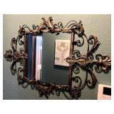 Metal 37ï¿½"  Fleur de Lis Mirror in Hallway