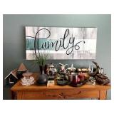 Glassware, Pottery & Decorative Items on Fireplace