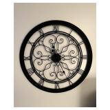 Round Metal Clock in Basement, 30"