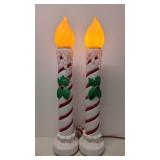 2 Candy Stripe Candle Blow Molds