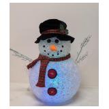 18" Spun Acrylic lighted snowman