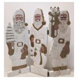 Folk Art Santa Claus Wooden Trifold screen