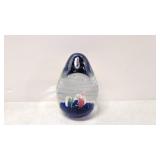 5" Tall hand blown art glass paperweight