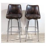 Two mid Century Bar Stools