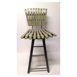 Mid Century painted swivel bar stool