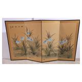Beautiful 4 panel Asian Folding silk screen