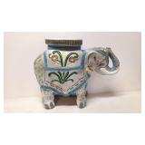 Painted Elephant Garden Seat
