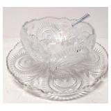 Vintage L. E. Smith Pin Wheels Punch Bowl