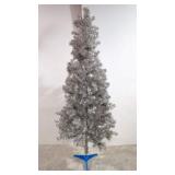 6 Ft. Silver Tinsel Christmas Tree