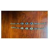 (2) Brighton 2 tone Bracelets w / Swarovski Crysta