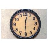 Black on Tan Wall Clock