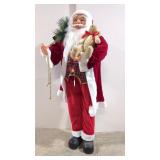49" tall Santa Claus with Teddy Bear