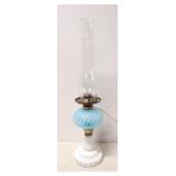 Vintage Fenton Blue Opalescent Electrified oil lap