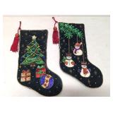 (2) Appliqued SequinsChristmas Stockings