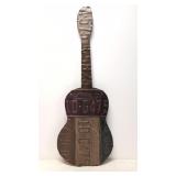 Faux license plate guitar
