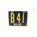 Porcelain 1905 Maine license plate