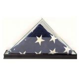 American Flag in display case
