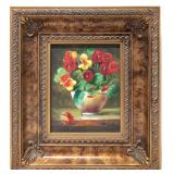 Signed oil on Canvas still life