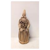 Scandinavian Wood & Straw Folk Art Santa