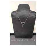 Vintage Brighton Adore Me Heart necklace & Bracelt
