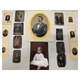 16 Old Tin Type Photos