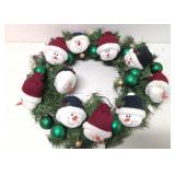 Pre Lit 18" Snowman Christmas Wreath