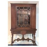 1940s Mahogany China Cabinet