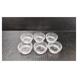 6 Eastern Airlines Clear condiment sauce bowls