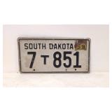1957 South Dakota Truck license plate