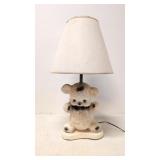 Vintage 1950s Chalk / ceramic Teddy Bear lamp