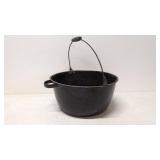 Vintage Black & White speckled granite ware kettle