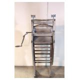 Antique double wash tub stand with wringer