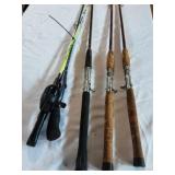 Lot of 5 Fishing Poles