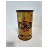 Vintage Budweiser Lager Beer Flat Top Can