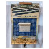 Vintage 1957 B&O Railroad Calendar