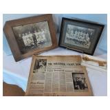 Vintage Baseball Team Photos, Logan News Article,