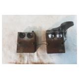 Antique Two Cavity Round Ball Bullet Mould Block