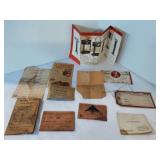 Vintage Reciepts, Restaurant Advertising, & More