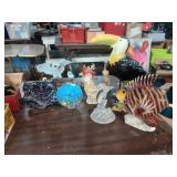 Vtg Birds and Fish Sculptures