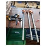 Pony Pipe Clamps Lot of 3