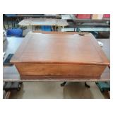Antique Slant Top Wood Desk.