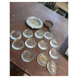 Vtg Glass Furniture Coasters