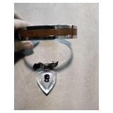 Vtg Silhouette Heart Brooch Sterling