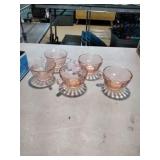 Anchor Hocking Pink Depression Glass Cups
