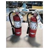 Pair of Amerex Dry Chemical Fire Extinguishers.